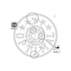 SK-1338AQ2 OPTIMAL Водяной насос + комплект зубчатого ремня