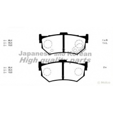 K012-08 ASHUKI Комплект тормозных колодок, дисковый тормоз