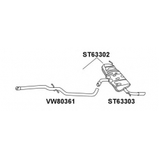 ST63303 VENEPORTE Глушитель выхлопных газов конечный