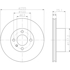 8DD 355 100-251 HELLA PAGID Тормозной диск