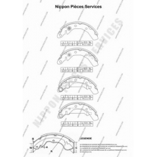 D350O03 NPS Комплект тормозных колодок