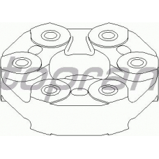 500 292 TOPRAN Шарнир, продольный вал