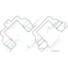 KIT596 APEC Комплектующие, тормозные колодки