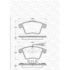 363702161392 MAGNETI MARELLI Комплект тормозных колодок, дисковый тормоз