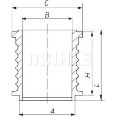 004 WN 26 MAHLE Гильза цилиндра