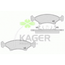 35-0673 KAGER Комплект тормозных колодок, дисковый тормоз