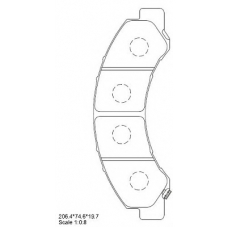 KD1601 ASIMCO Комплект тормозных колодок, дисковый тормоз
