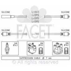 4.8749 FACET Ккомплект проводов зажигания