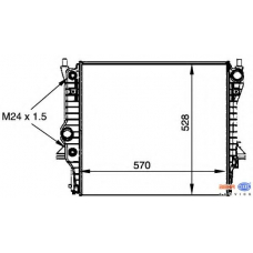 8MK 376 764-361 HELLA Радиатор, охлаждение двигателя