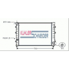 5001701 KUHLER SCHNEIDER Радиатор, охлаждение двигател