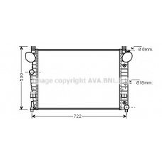 MSA2308 AVA Радиатор, охлаждение двигателя