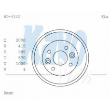 BD-4352 KAVO PARTS Тормозной барабан