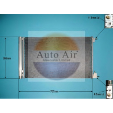 16-0011 AUTO AIR GLOUCESTER Конденсатор, кондиционер