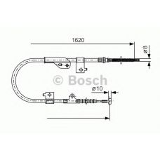 1 987 477 758 BOSCH Трос, стояночная тормозная система