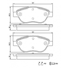 0 986 494 074 BOSCH Комплект тормозных колодок, дисковый тормоз