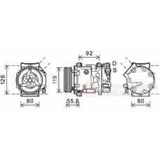0900K282 VAN WEZEL Компрессор, кондиционер