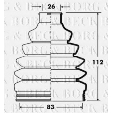 BCB6080 BORG & BECK Пыльник, приводной вал