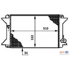 8MK 376 719-371 HELLA Радиатор, охлаждение двигателя