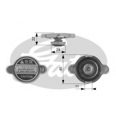 RC128 GATES Крышка, радиатор