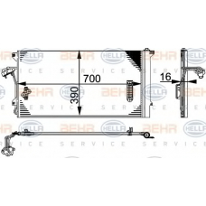 8FC 351 317-464 HELLA Конденсатор, кондиционер