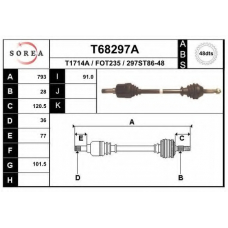 T68297A EAI Приводной вал