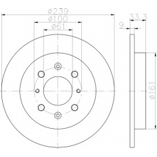 MDC2299 MINTEX Тормозной диск