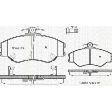 8110 43002 TRIDON Brake pads - front