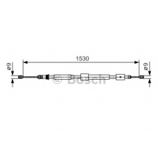 1 987 482 114 BOSCH Трос, стояночная тормозная система