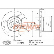 BD-2829 FREMAX Тормозной диск