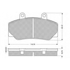 PF1167 PROCODIS FRANCE Комплект тормозных колодок, дисковый тормоз