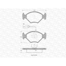 363702160181 MAGNETI MARELLI Комплект тормозных колодок, дисковый тормоз