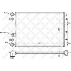 10-25462-SX STELLOX Радиатор, охлаждение двигателя