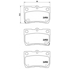 P 83 113 BREMBO Комплект тормозных колодок, дисковый тормоз