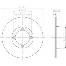 8DD 355 103-271 HELLA Тормозной диск