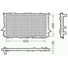 DRM02005 DENSO Радиатор, охлаждение двигателя