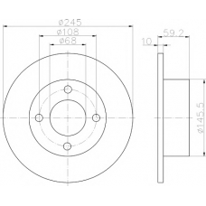 8DD 355 122-352 HELLA PAGID Тормозной диск