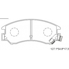 KD3763 ASIMCO Комплект тормозных колодок, дисковый тормоз