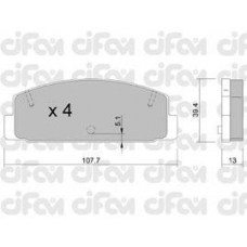 822-302-0 CIFAM Комплект тормозных колодок, дисковый тормоз