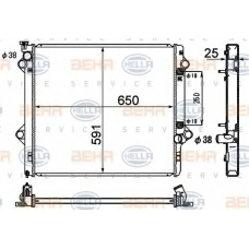 8MK 376 790-191 HELLA Радиатор, охлаждение двигателя