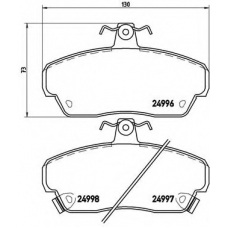 P 52 020 BREMBO Комплект тормозных колодок, дисковый тормоз