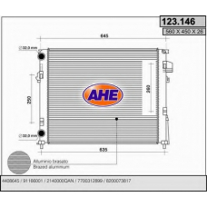 123.146 AHE Радиатор, охлаждение двигателя