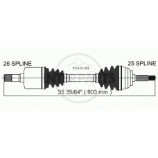 FD-8-01-253 InterParts Приводной вал