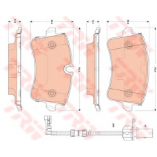 GDB1867 TRW Комплект тормозных колодок, дисковый тормоз