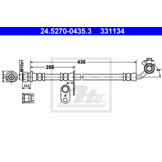 24.5270-0435.3 ATE Тормозной шланг