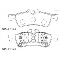 KD7583 ASIMCO Комплект тормозных колодок, дисковый тормоз