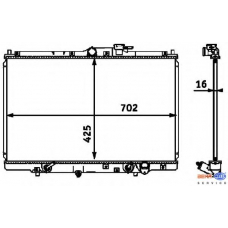 8MK 376 718-521 HELLA Радиатор, охлаждение двигателя