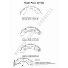 H350I11 NPS Комплект тормозных колодок