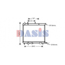 060029N AKS DASIS Радиатор, охлаждение двигателя
