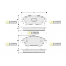 BD S308 STARLINE Комплект тормозных колодок, дисковый тормоз