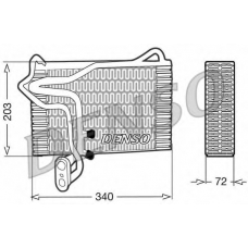 DEV02001 DENSO Испаритель, кондиционер